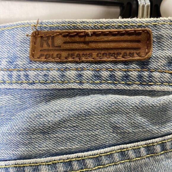 RALPH LAUREN Polo Jeans Co Kelly Bootcut Stretch Denim Y2K Womens 12 Light Blue - Picture 3 of 9